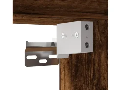 Aparador de madera contrachapada roble ahumado 34,5x34x180 cm