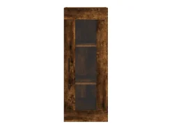 Aparador de madera contrachapada roble ahumado 34,5x34x180 cm