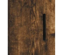 Aparador de madera contrachapada roble ahumado 34,5x34x180 cm