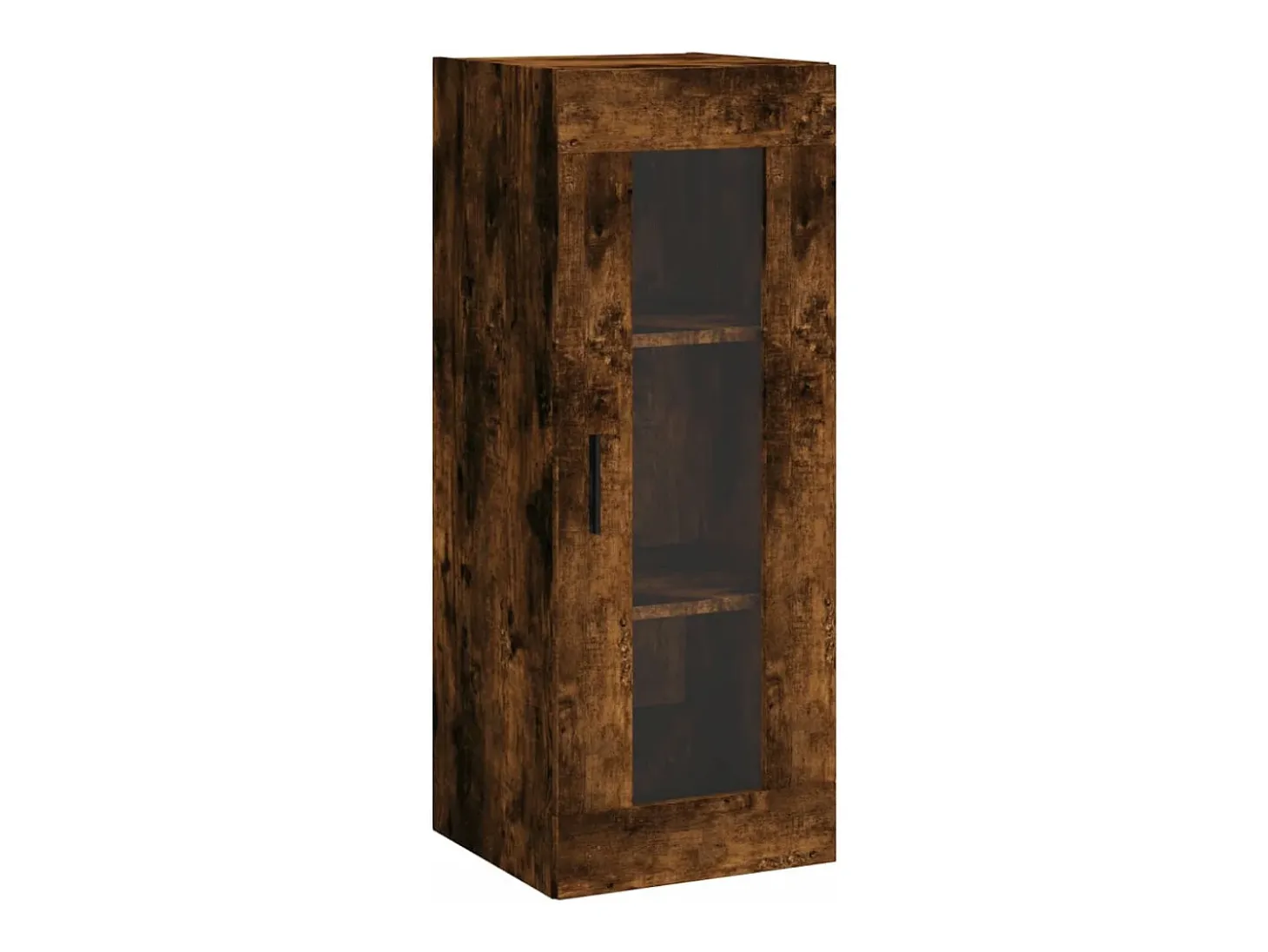 Aparador de madera contrachapada roble ahumado 34,5x34x180 cm