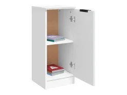 Aparador de madera contrachapada blanco 30x30x70 cm ES71473