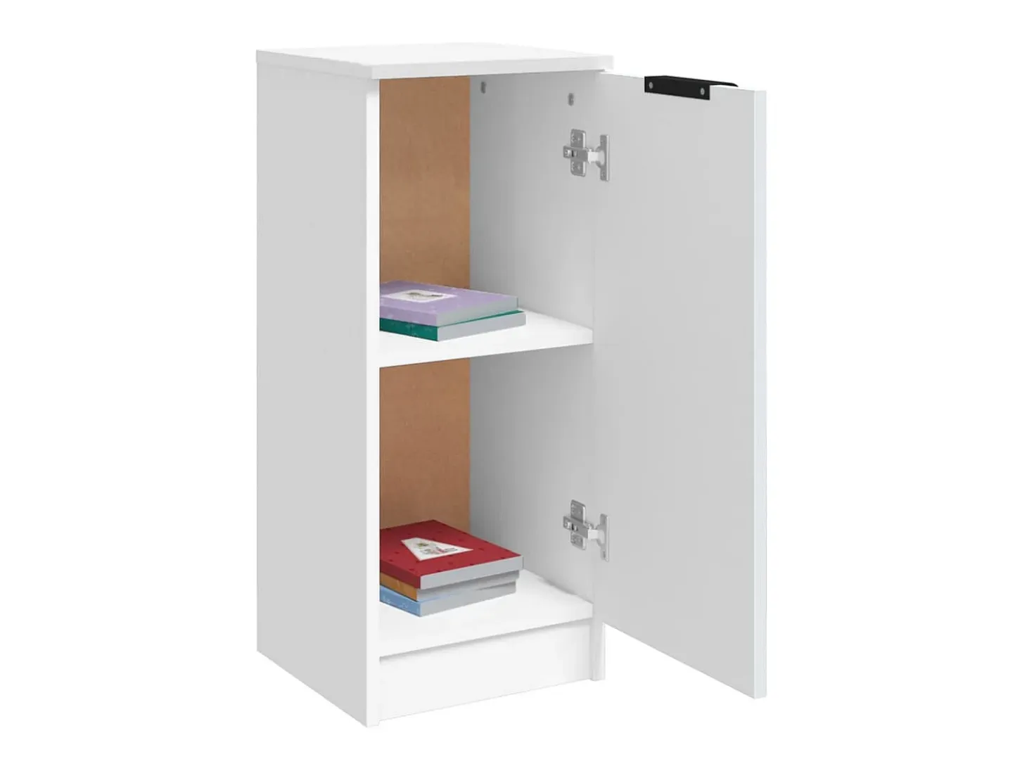 Aparador de madera contrachapada blanco 30x30x70 cm ES71473