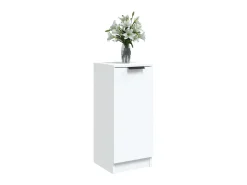 Aparador de madera contrachapada blanco 30x30x70 cm ES71473