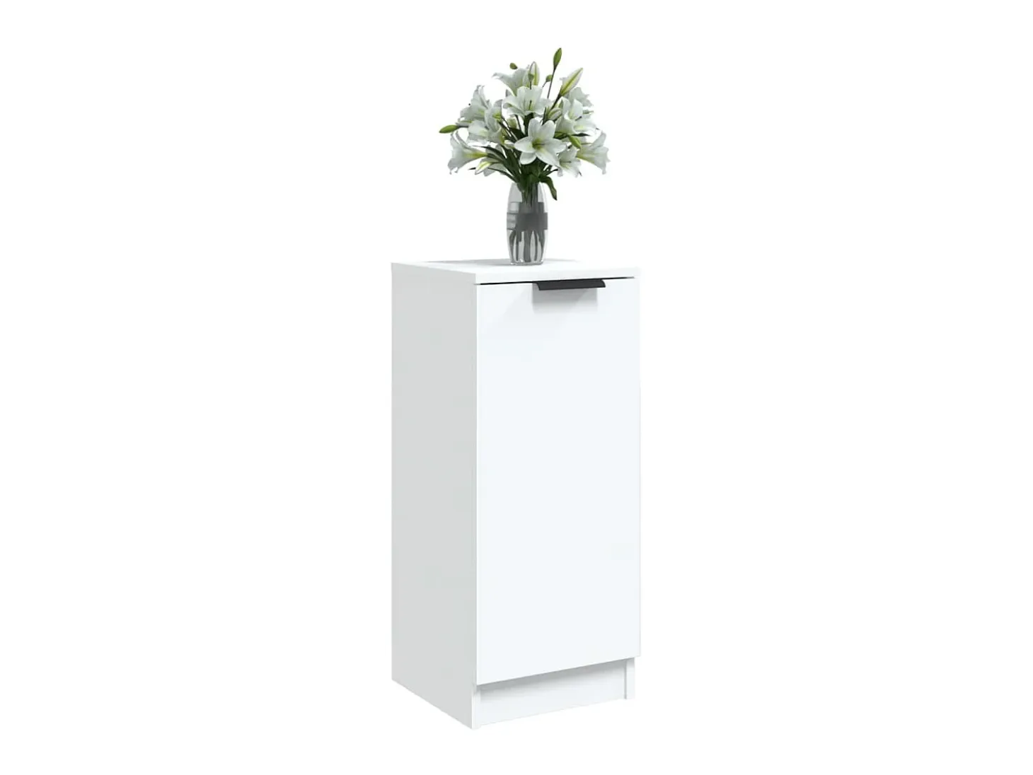Aparador de madera contrachapada blanco 30x30x70 cm ES71473