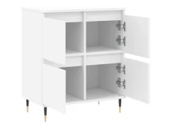 Aparador de madera contrachapada blanco 60x35x70 cm