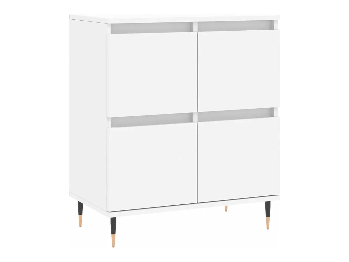 Aparador de madera contrachapada blanco 60x35x70 cm