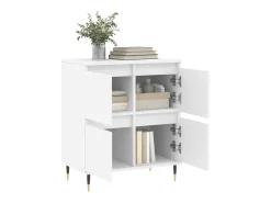 Aparador de madera contrachapada blanco 60x35x70 cm