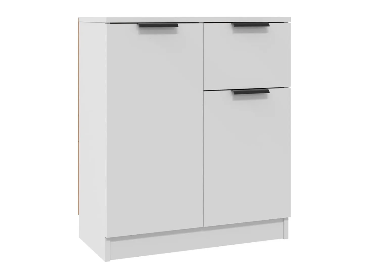 Aparador de madera contrachapada blanco 60x30x70 cm ES14558