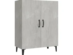Aparador de madera contrachapada gris hormigón 70x34x90 cm ES43917