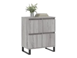 Aparador de madera contrachapada gris Sonoma 60x35x70 cm