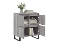 Aparador de madera contrachapada gris Sonoma 60x35x70 cm