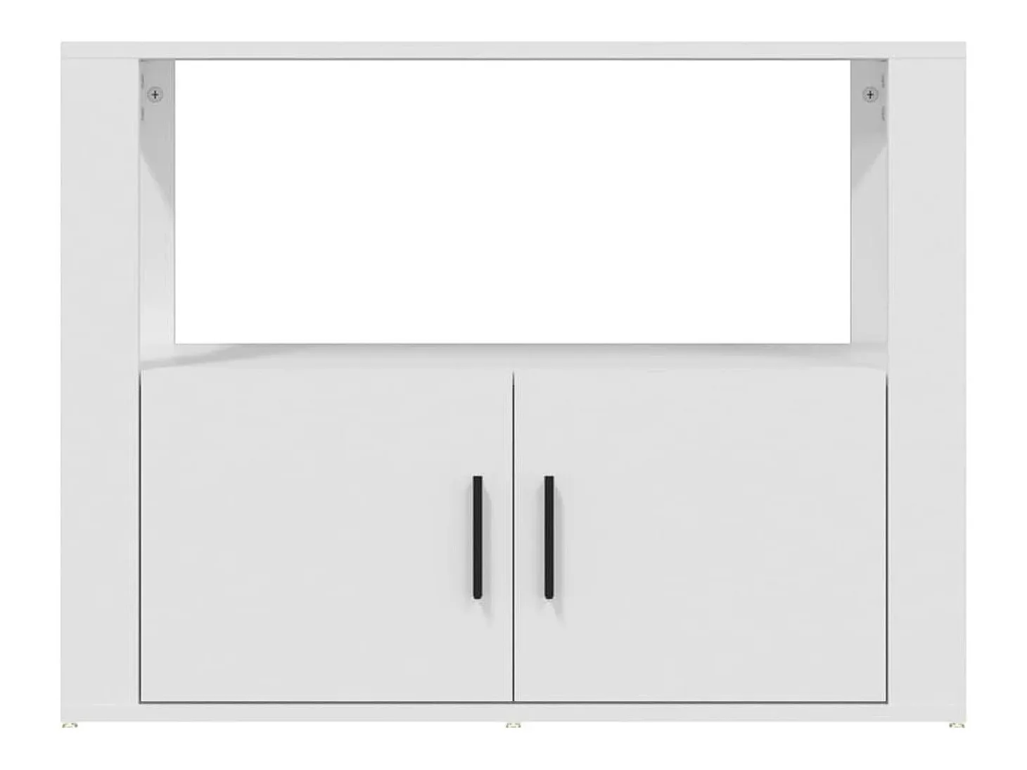 Aparador de madera contrachapada blanco 80x30x60 cm