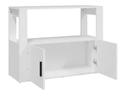 Aparador de madera contrachapada blanco 80x30x60 cm
