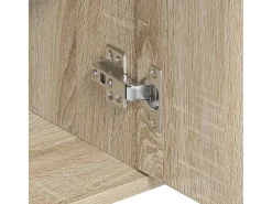 Aparador de madera contrachapada color roble Sonoma 88x30x70 cm