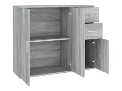 Aparador de madera contrachapada gris Sonoma 91x29,5x75 cm