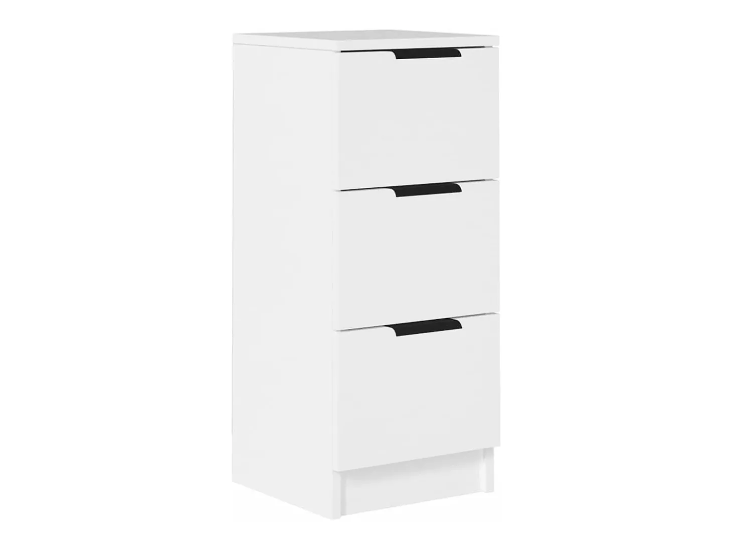 Aparador de madera contrachapada blanco 30x30x70 cm