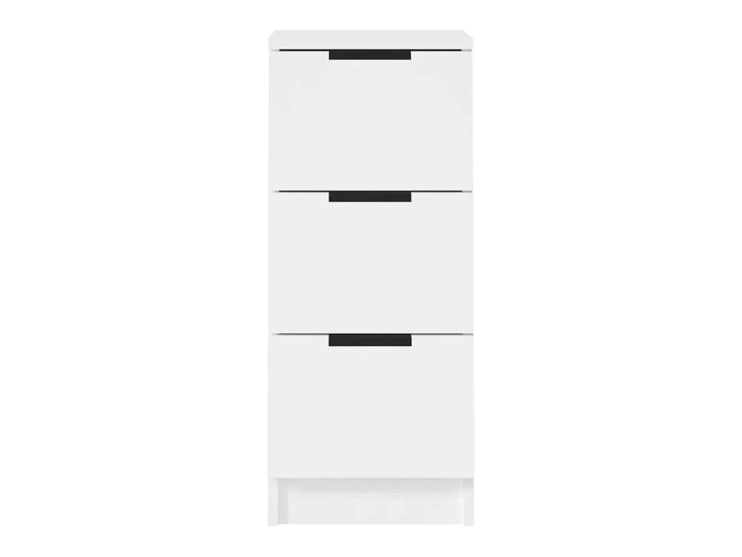 Aparador de madera contrachapada blanco 30x30x70 cm