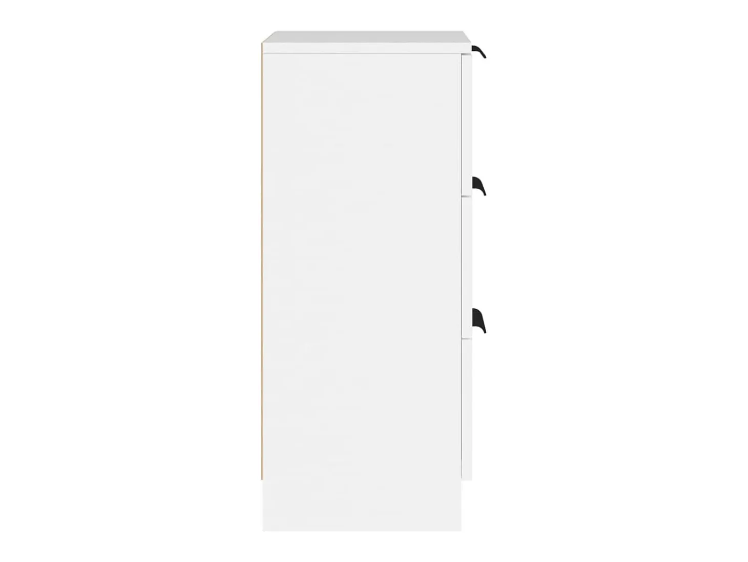 Aparador de madera contrachapada blanco 30x30x70 cm