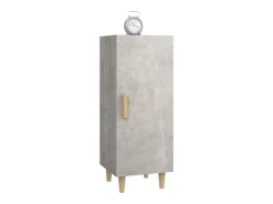 Aparador de madera contrachapada gris hormigón 34,5x34x90 cm