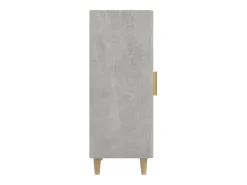 Aparador de madera contrachapada gris hormigón 34,5x34x90 cm
