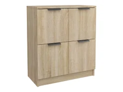 Aparador de madera contrachapada color roble Sonoma 60x30x70 cm