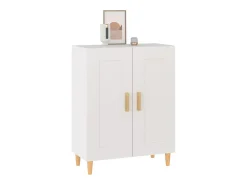 Aparador de madera contrachapada blanco 69,5x34x90 cm