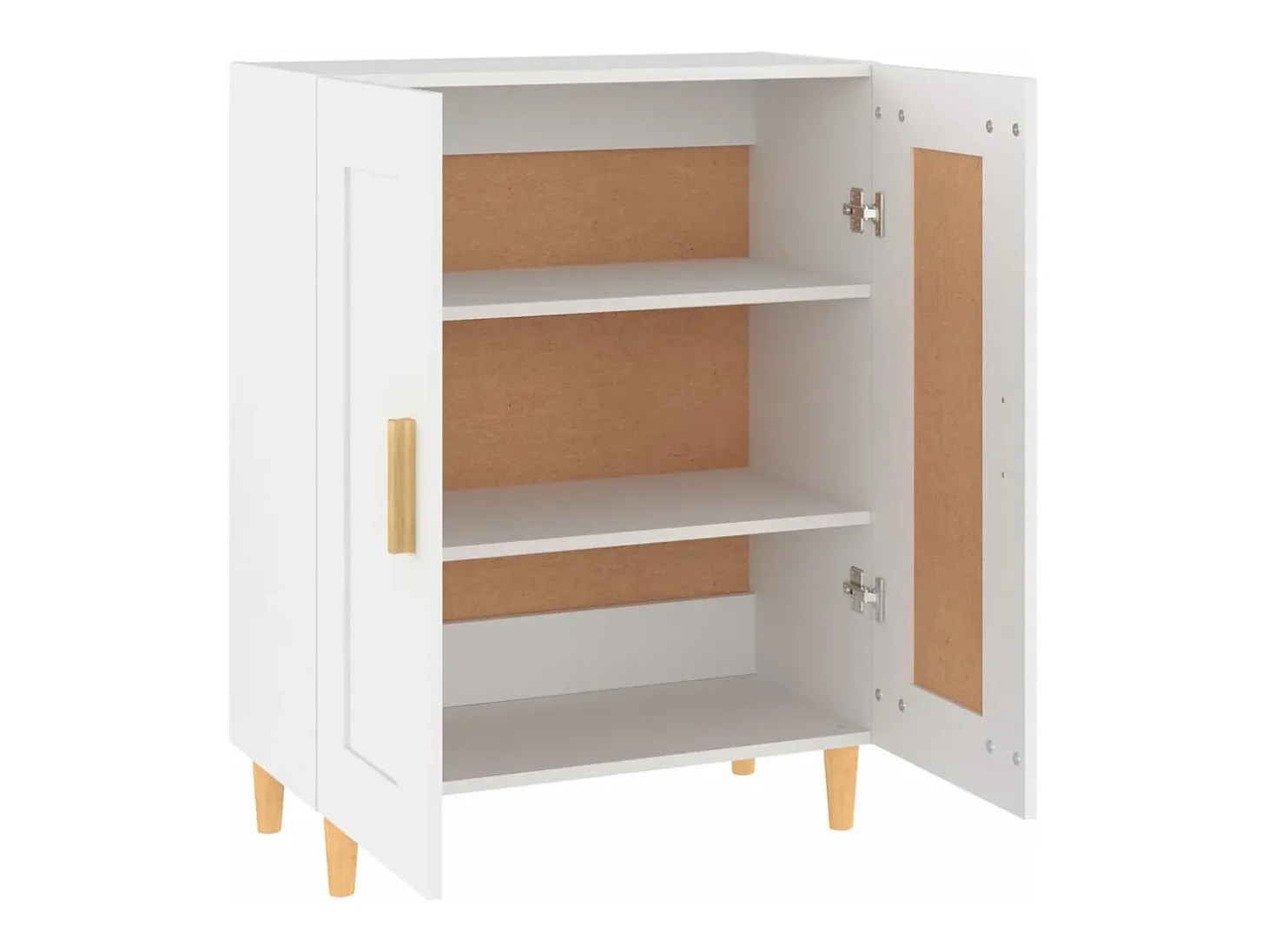 Aparador de madera contrachapada blanco 69,5x34x90 cm
