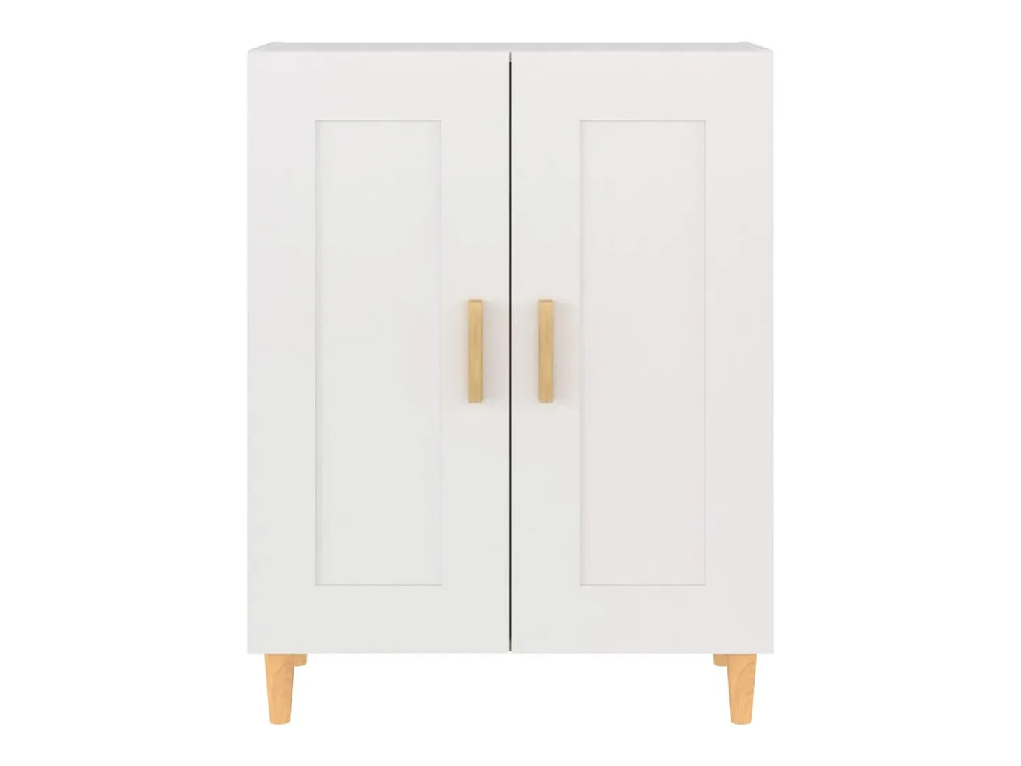 Aparador de madera contrachapada blanco 69,5x34x90 cm