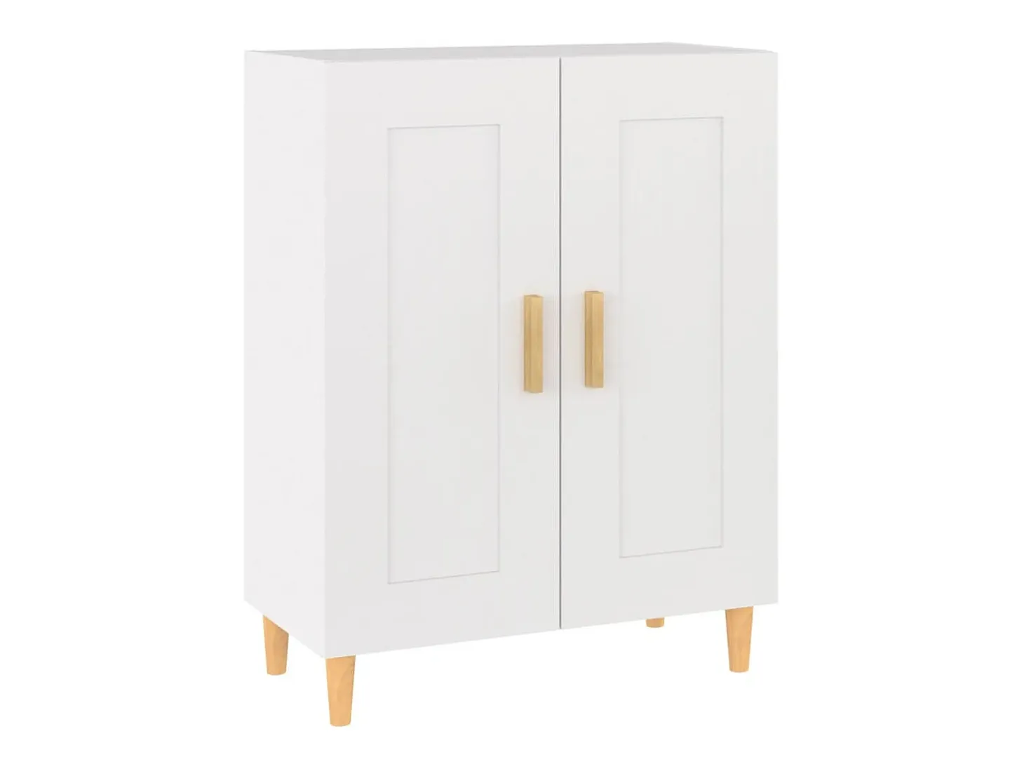 Aparador de madera contrachapada blanco 69,5x34x90 cm