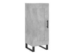 Aparador de madera contrachapada gris hormigón 34,5x34x180 cm
