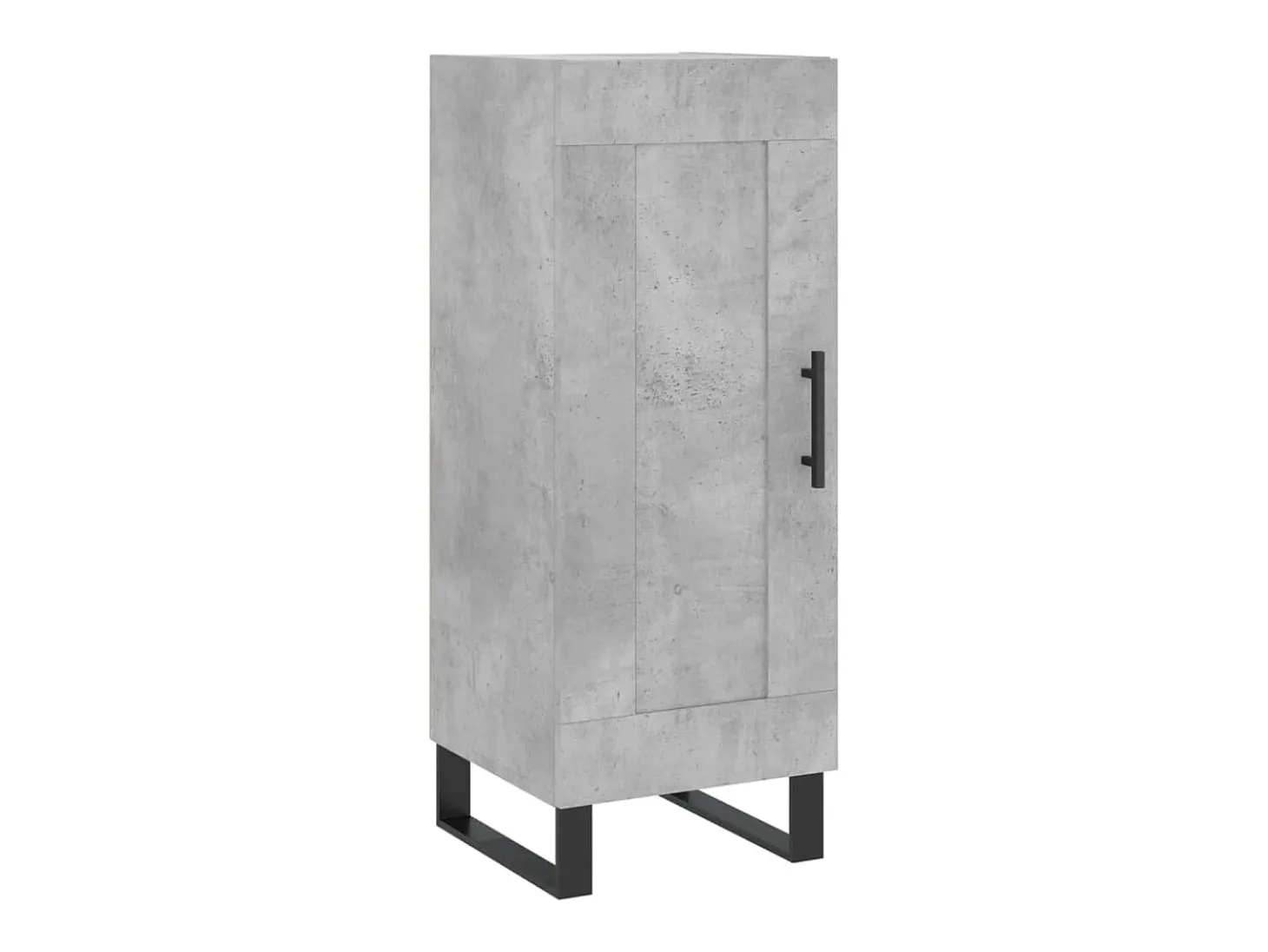 Aparador de madera contrachapada gris hormigón 34,5x34x180 cm