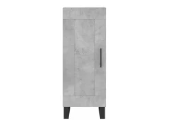 Aparador de madera contrachapada gris hormigón 34,5x34x180 cm