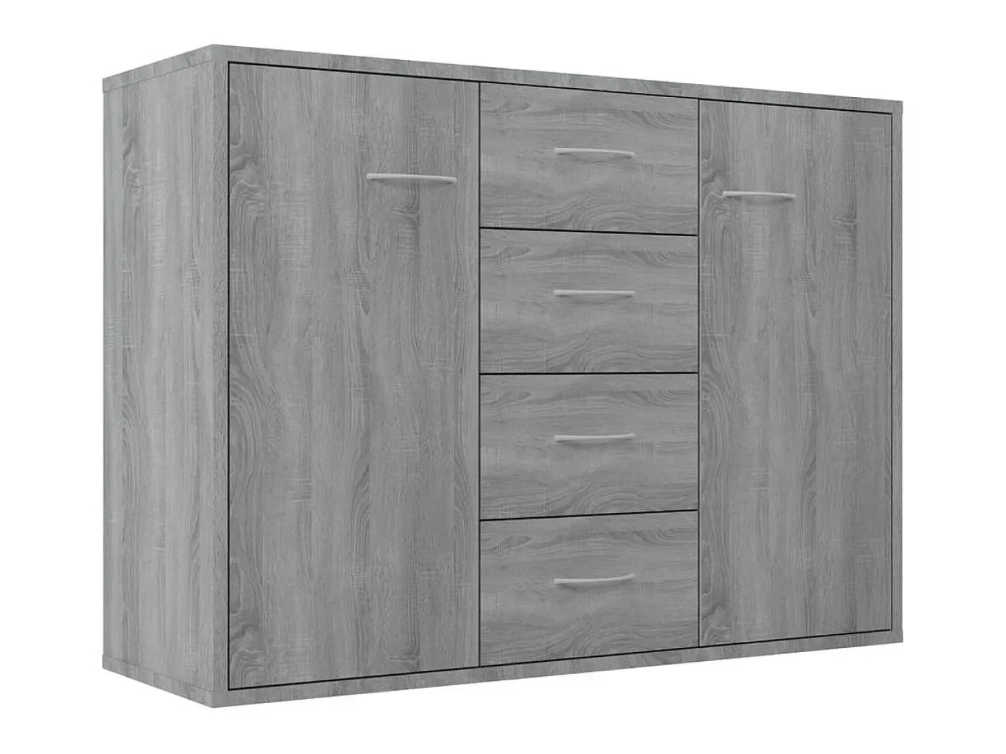 Aparador de madera contrachapada gris Sonoma 88x30x65 cm ES96296