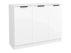 Aparador de madera contrachapada blanco 90,5x30x70 cm