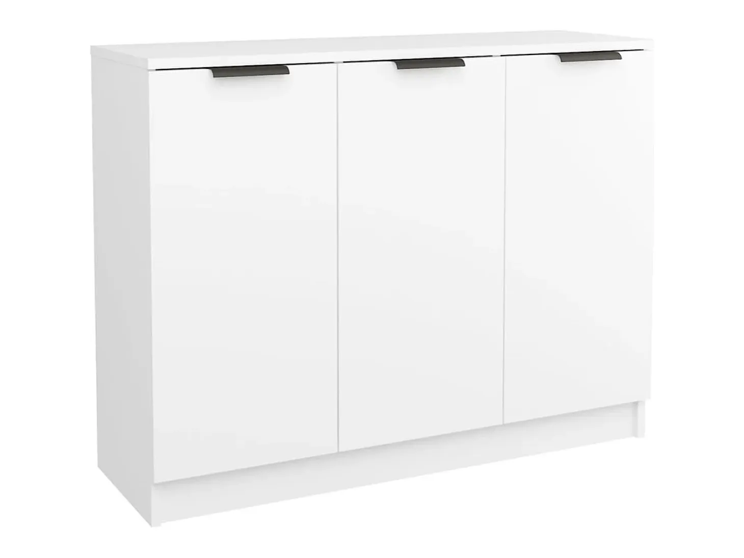 Aparador de madera contrachapada blanco 90,5x30x70 cm
