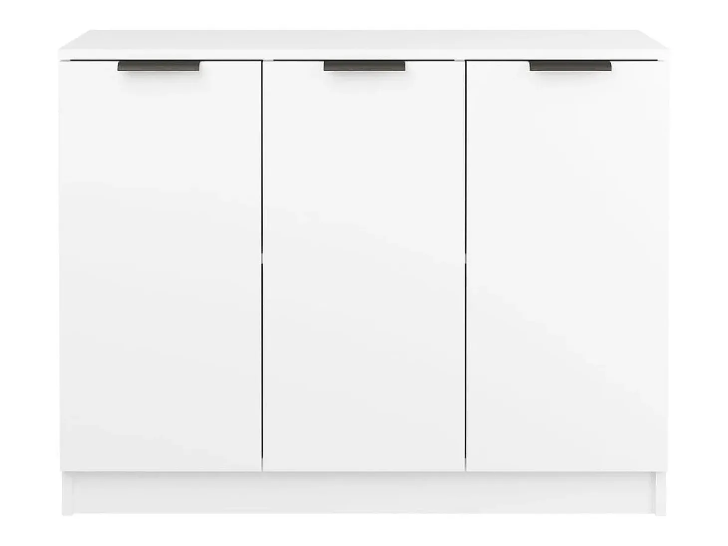 Aparador de madera contrachapada blanco 90,5x30x70 cm