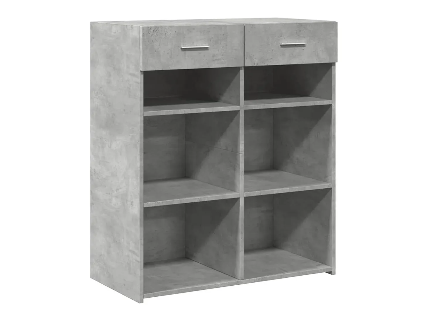 Aparador de madera contrachapada gris hormigón 80x42,5x93 cm