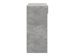 Aparador de madera contrachapada gris hormigón 80x42,5x93 cm