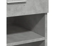 Aparador de madera contrachapada gris hormigón 80x42,5x93 cm