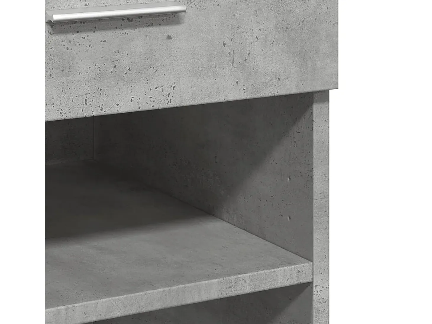 Aparador de madera contrachapada gris hormigón 80x42,5x93 cm
