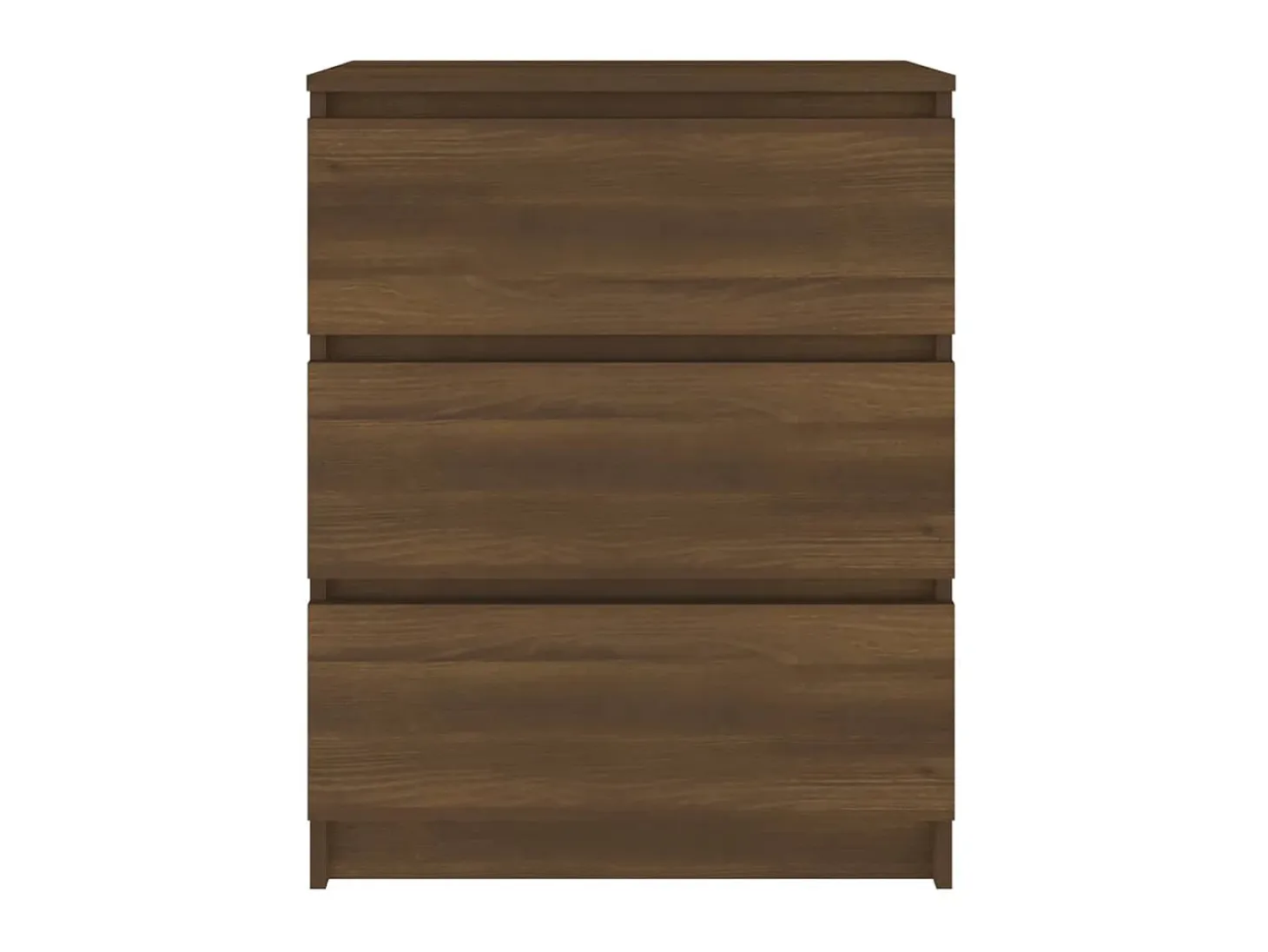 Aparador de madera contrachapada roble marrón 60x35x76 cm ES39928