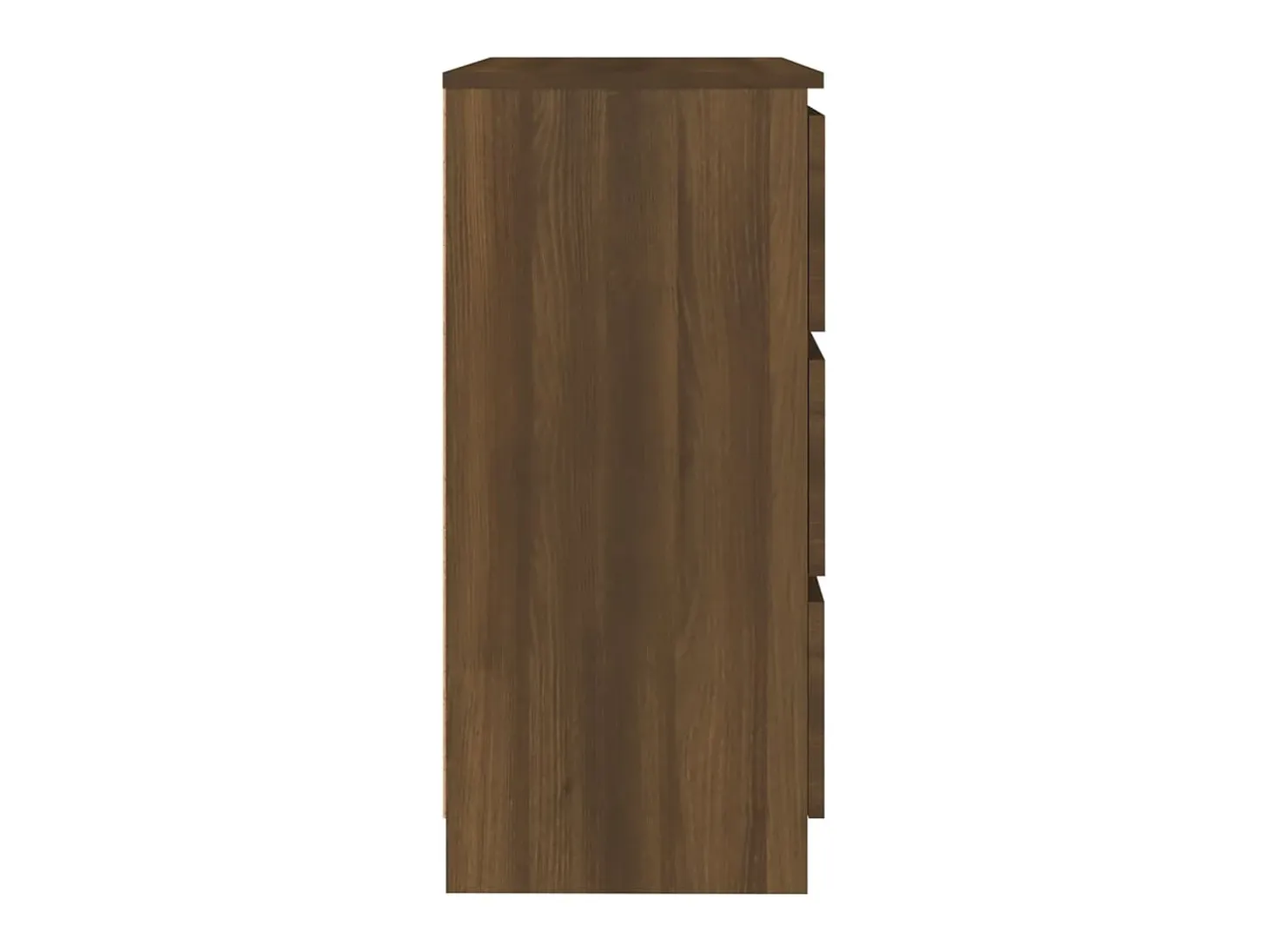 Aparador de madera contrachapada roble marrón 60x35x76 cm ES39928