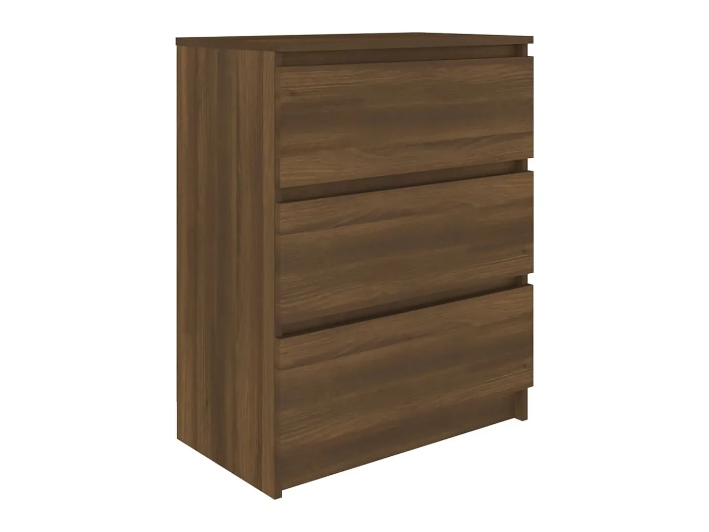 Aparador de madera contrachapada roble marrón 60x35x76 cm ES39928