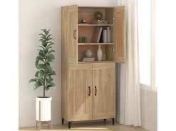 Aparador de madera contrachapada color roble 69,5x34x90 cm ES15670