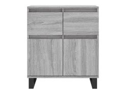 Aparador de madera contrachapada gris Sonoma 60x35x70 cm