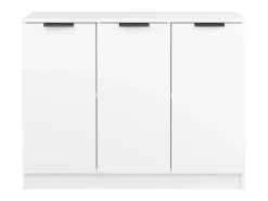 Aparador de madera contrachapada blanco 90,5x30x70 cm ES52966