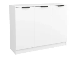 Aparador de madera contrachapada blanco 90,5x30x70 cm ES52966