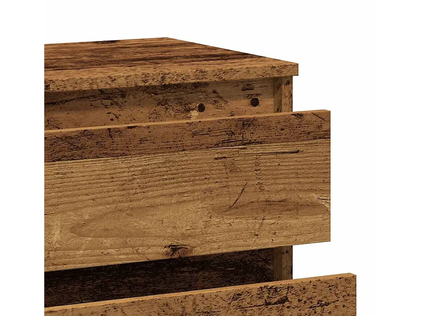 Aparador de madera contrachapada envejecida 60x35x70 cm