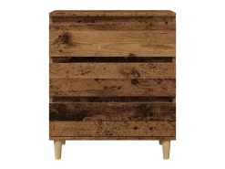 Aparador de madera contrachapada envejecida 60x35x70 cm