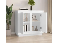 Aparador de madera contrachapada blanco 80x34x75 cm ES41797